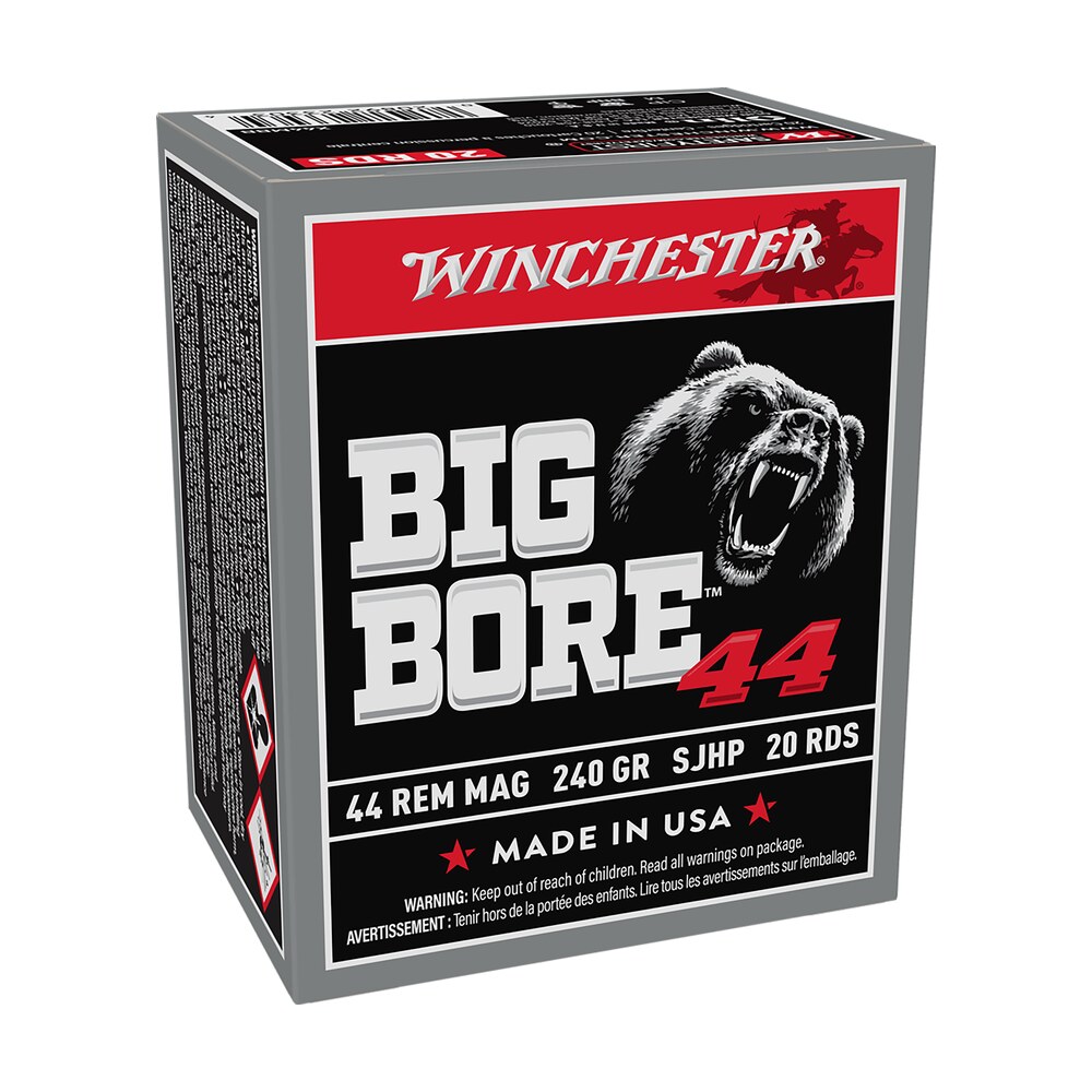 winchester ammo x44mbb big bore 44remmag 240gr semi jacketed hollow point 20 per box/10 case Winchester Ammo X44MBB Big Bore 44RemMag 240gr Semi Jacketed Hollow Point 20 Per Box/10 Case Sports South item 157095