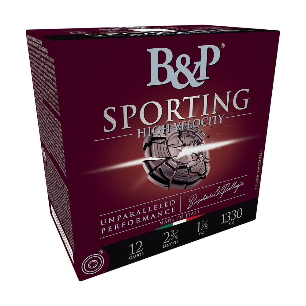 b&p 12b8sh75 sporting clay 12gauge 2.75" 1 1/8oz 7.5shot 25 per box/10 case B&P 12B8SH75 Sporting Clay 12Gauge 2.75" 1 1/8oz 7.5Shot 25 Per Box/10 Case Sports South item 157170