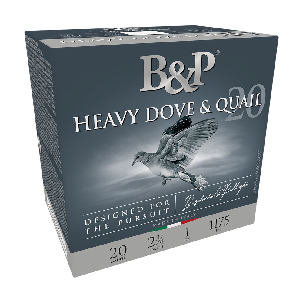 b&p ammunition 20bd8 heavy dove & quail 20gauge 2.75" 1oz 8shot 25 per box/10 case B&P Ammunition 20BD8 Heavy Dove & Quail 20Gauge 2.75" 1oz 8Shot 25 Per Box/10 Case Sports South item 157172