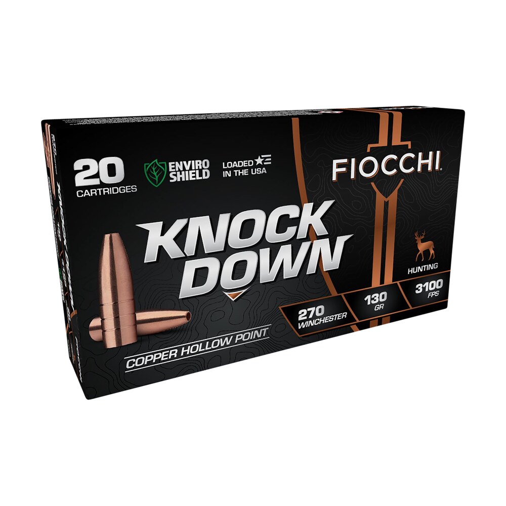 fiocchi 270cha knock down enviro shield 270win 130gr hollow point 20 per box/10 case Fiocchi 270CHA Knock Down Enviro Shield 270Win 130gr Hollow Point 20 Per Box/10 Case Sports South item 157253