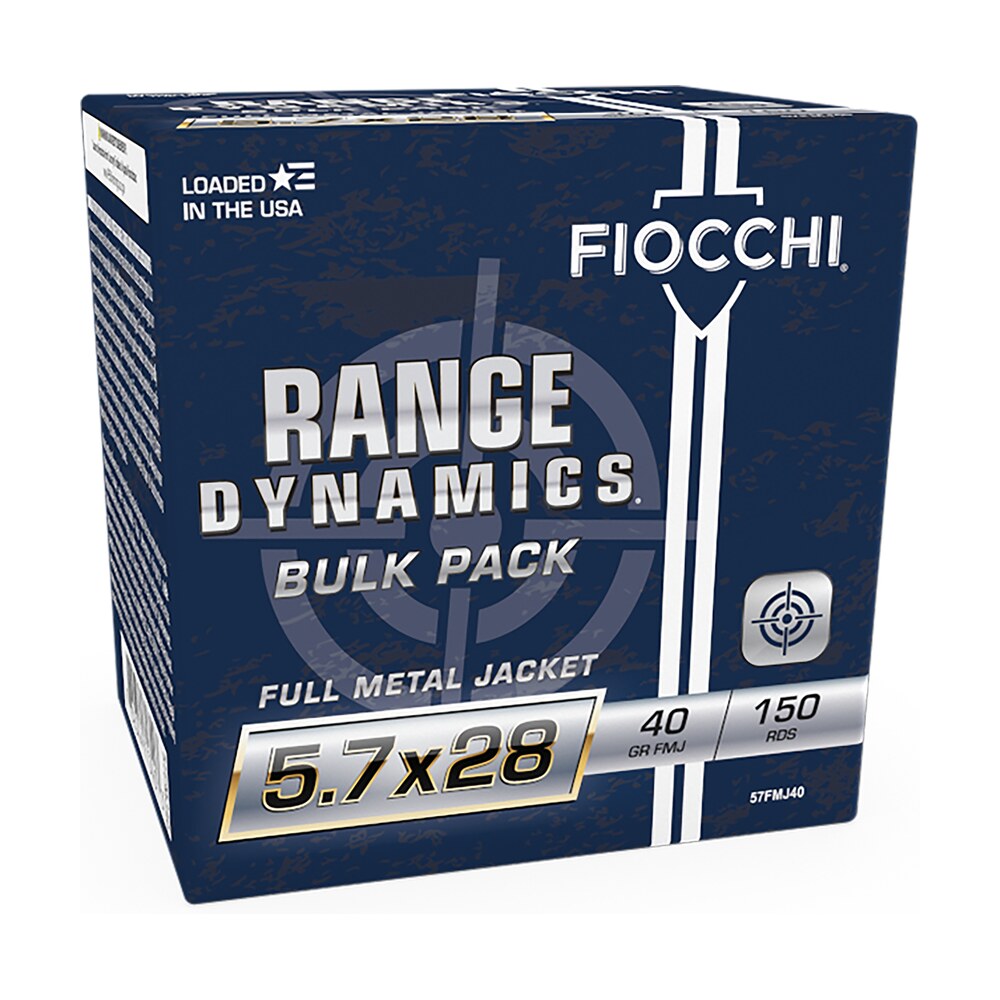 fiocchi 57fmj40 range dynamics 5.7x28mm 40gr full metal jacket 150 per box/3 case *bulk Fiocchi 57FMJ40 Range Dynamics 5.7x28mm 40gr Full Metal Jacket 150 Per Box/3 Case *Bulk Sports South item 157262