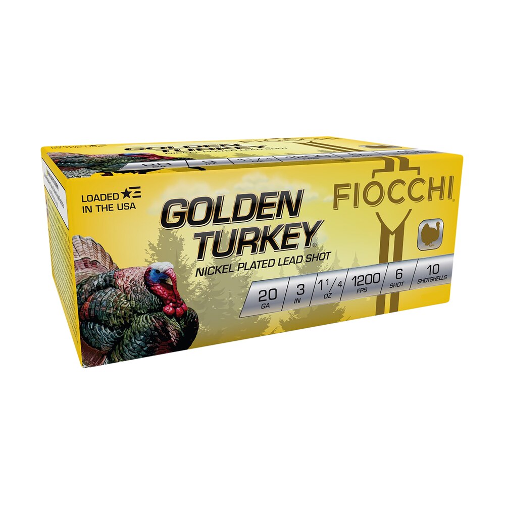 fiocchi 203trkc6 golden turkey 20gauge 3" 1 1/4oz 6shot 10 per box/10 case Fiocchi 203TRKC6 Golden Turkey 20Gauge 3" 1 1/4oz 6Shot 10 Per Box/10 Case Sports South item 157272