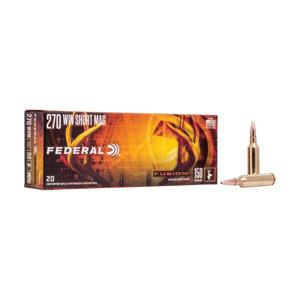 federal f270wsmfs1 fusion 270wsm 150gr bonded soft point 20 per box/10 case Federal F270WSMFS1 Fusion 270WSM 150gr Bonded Soft Point 20 Per Box/10 Case Sports South item 15737
