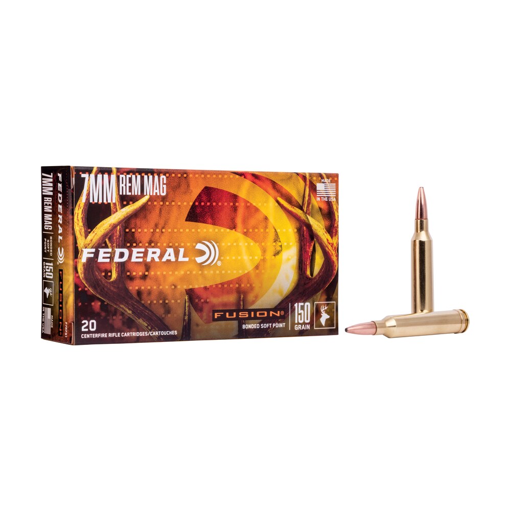 federal f7rfs1 fusion 7mmrem 150gr bonded soft point 20 per box/10 case Federal F7RFS1 Fusion 7mmRem 150gr Bonded Soft Point 20 Per Box/10 Case Sports South item 15742