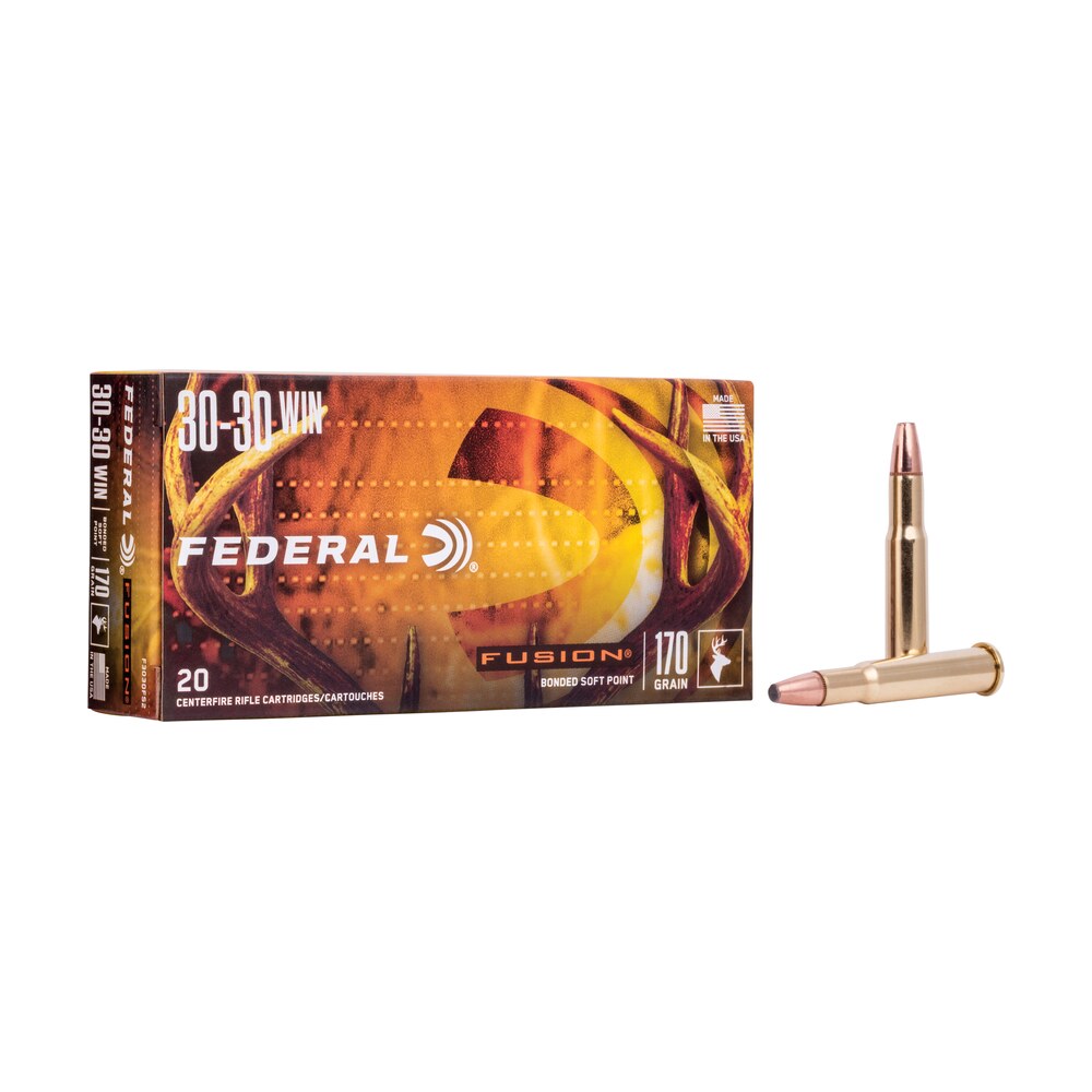federal f3030fs2 fusion 30 30win 170gr bonded soft point 20 per box/10 case Federal F3030FS2 Fusion 30-30Win 170gr Bonded Soft Point 20 Per Box/10 Case Sports South item 15747