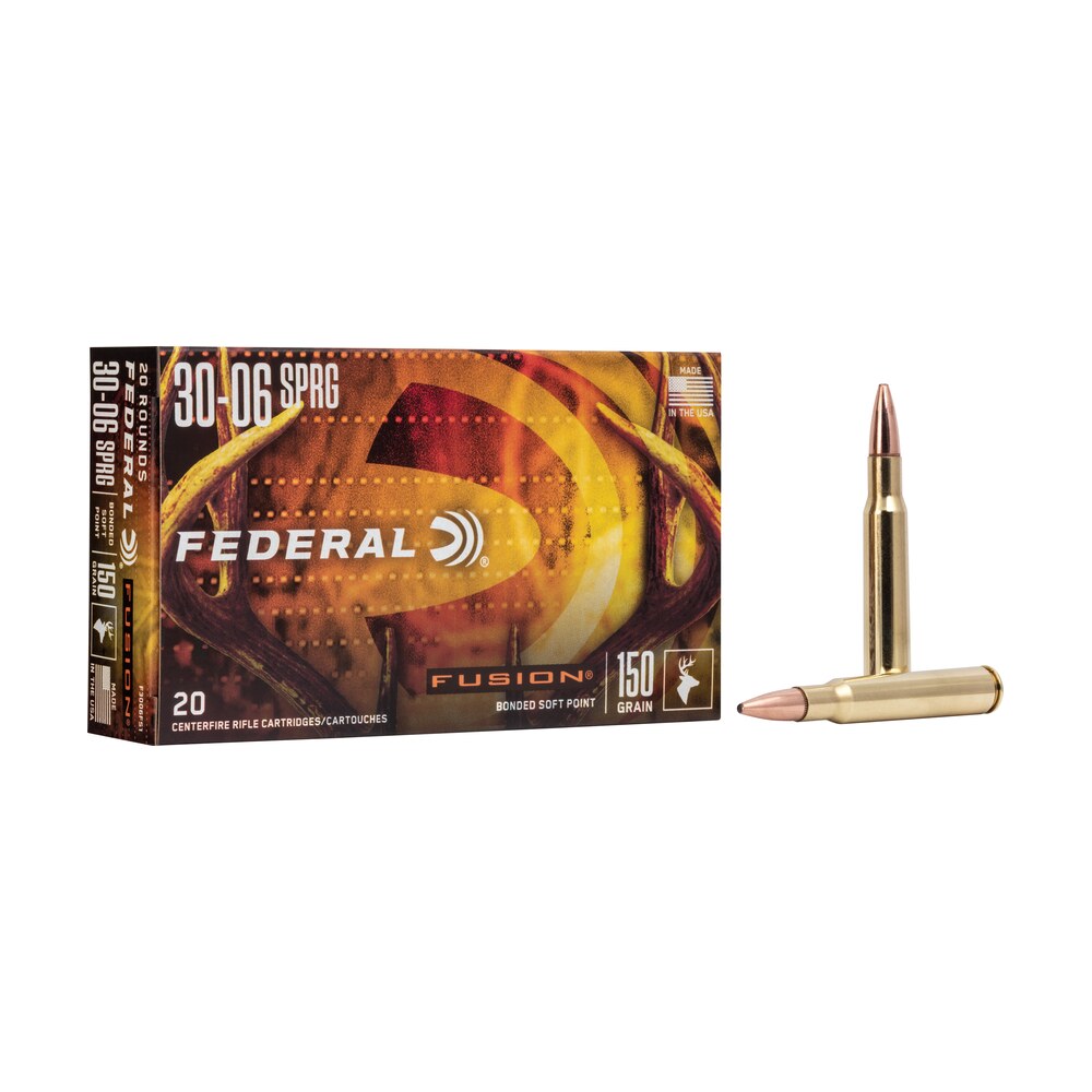 federal f3006fs1 fusion 30 06springfield 150gr bonded soft point 20 per box/10 case Federal F3006FS1 Fusion 30-06Springfield 150gr Bonded Soft Point 20 Per Box/10 Case Sports South item 15751