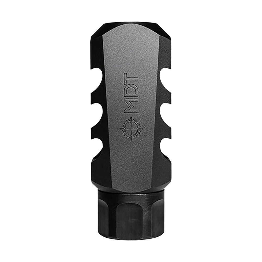 mdt sporting goods inc 103516blk elite muzzle brake 30 cal (7.62mm), black steel, 3 port, 5/8" 24 tpi Mdt Sporting Goods Inc 103516BLK Elite Muzzle Brake 30 Cal (7.62mm), Black Steel, 3 Port, Sports South item 157611