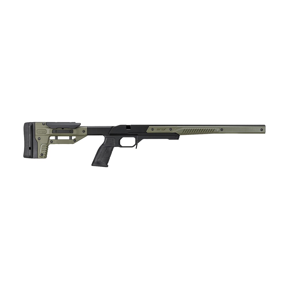 mdt sporting goods inc 106159odg oryx chassis od green/black aluminum, adj. cheekrest, m lok forend, ar style grip, barricade stop, fits short action howa 1500 & weatherby vanguard Mdt Sporting Goods Inc 106159ODG Oryx Chassis OD Green/Black Aluminum, Adj. Cheekrest, M-LOK Sports South item 157657