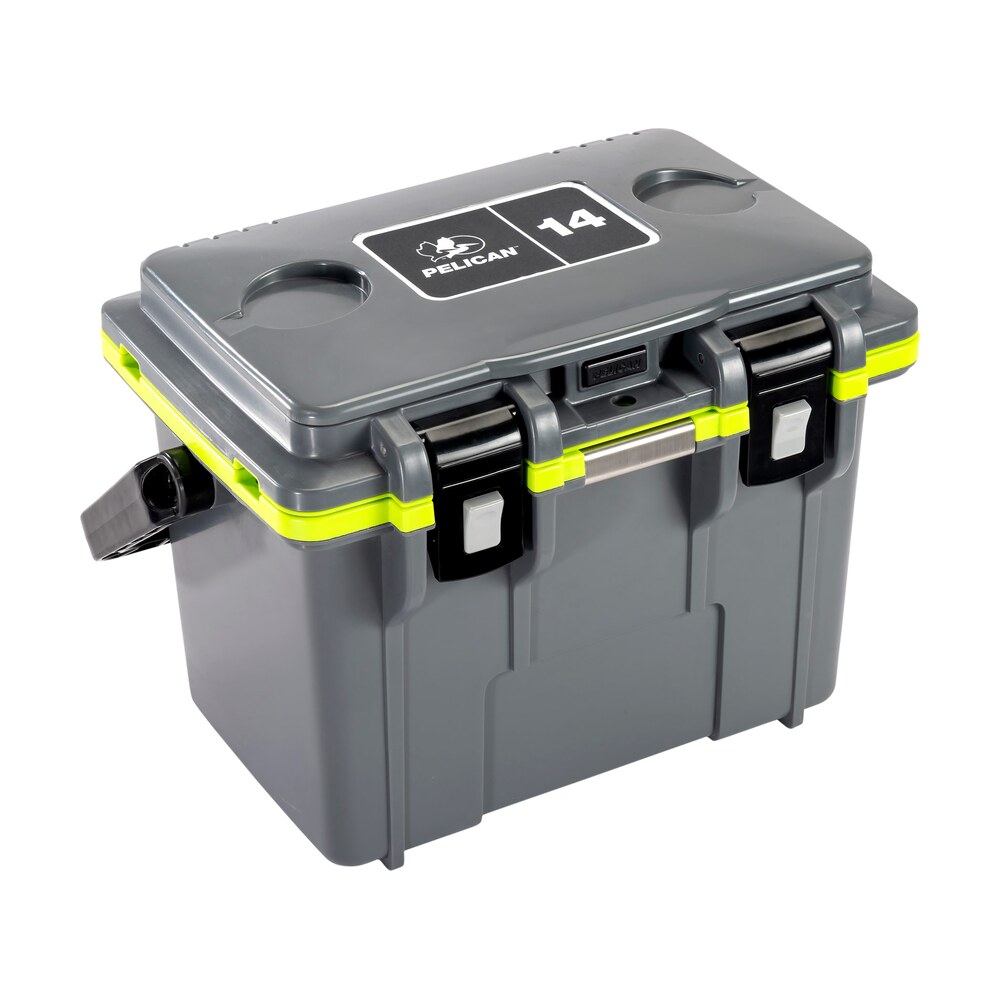 pelican 14q 1 dkgryegrn 14qt elite cooler gry/grn PELICAN 14Q-1-DKGRYEGRN 14QT ELITE COOLER GRY/GRN Sports South item 157904