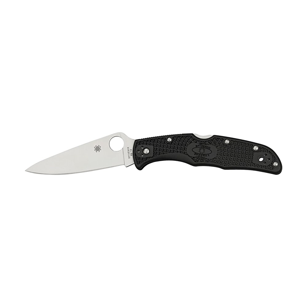 spyderco c10fpbk endura 4 lightweight 3.75" folding plain satin vg 10 ss blade/purple bi directional texturing frn handle includes pocket clip Spyderco C10FPBK Endura 4 Lightweight 3.75" Folding Plain Satin VG-10 SS Blade/Purple Sports South item 158033