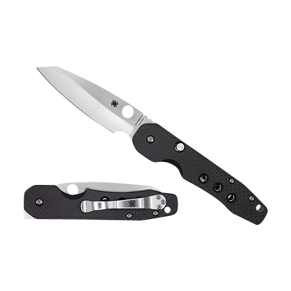 spyderco c240cfp smock 3.39" folding plain stonewashed cpm s30v ss blade/black textured carbon fiber/g10 handle Spyderco C240CFP Smock 3.39" Folding Plain Stonewashed CPM S30V SS Blade/Black Textured Carbon Sports South item 158088