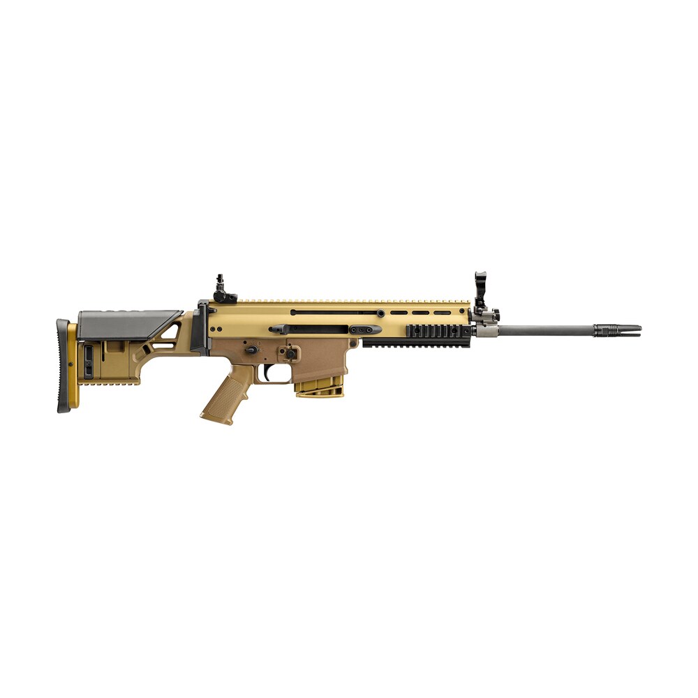 fn 38 101746 scar 17s nrch dmr 6.5 creedmoor 10+1 16.25", fde, fully adj. precision stock, a2 grip, folding sights, ambi charging handle, geissele trigger, 3 prong flash hider FN 38-101746 SCAR 17s NRCH DMR 6.5 Creedmoor 10+1 16.25", FDE, Fully Adj. Precision Sports South item 158103