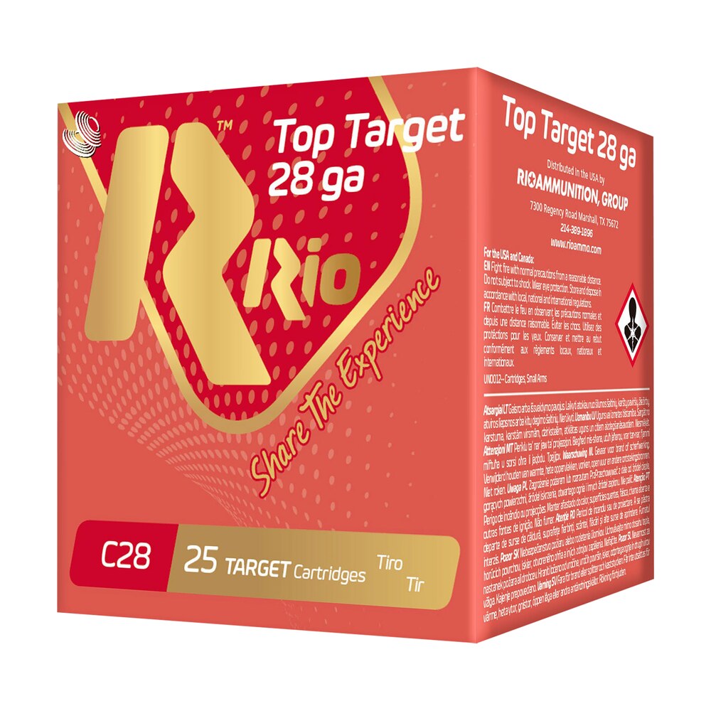 rio ammunition rc289 top target 28 gauge 2.75" 3/4 oz 9 shot 25 per box/ 10 case Rio Ammunition RC289 Top Target 28 Gauge 2.75" 3/4 oz 9 Shot 25 Per Box/ 10 Case Sports South item 158127