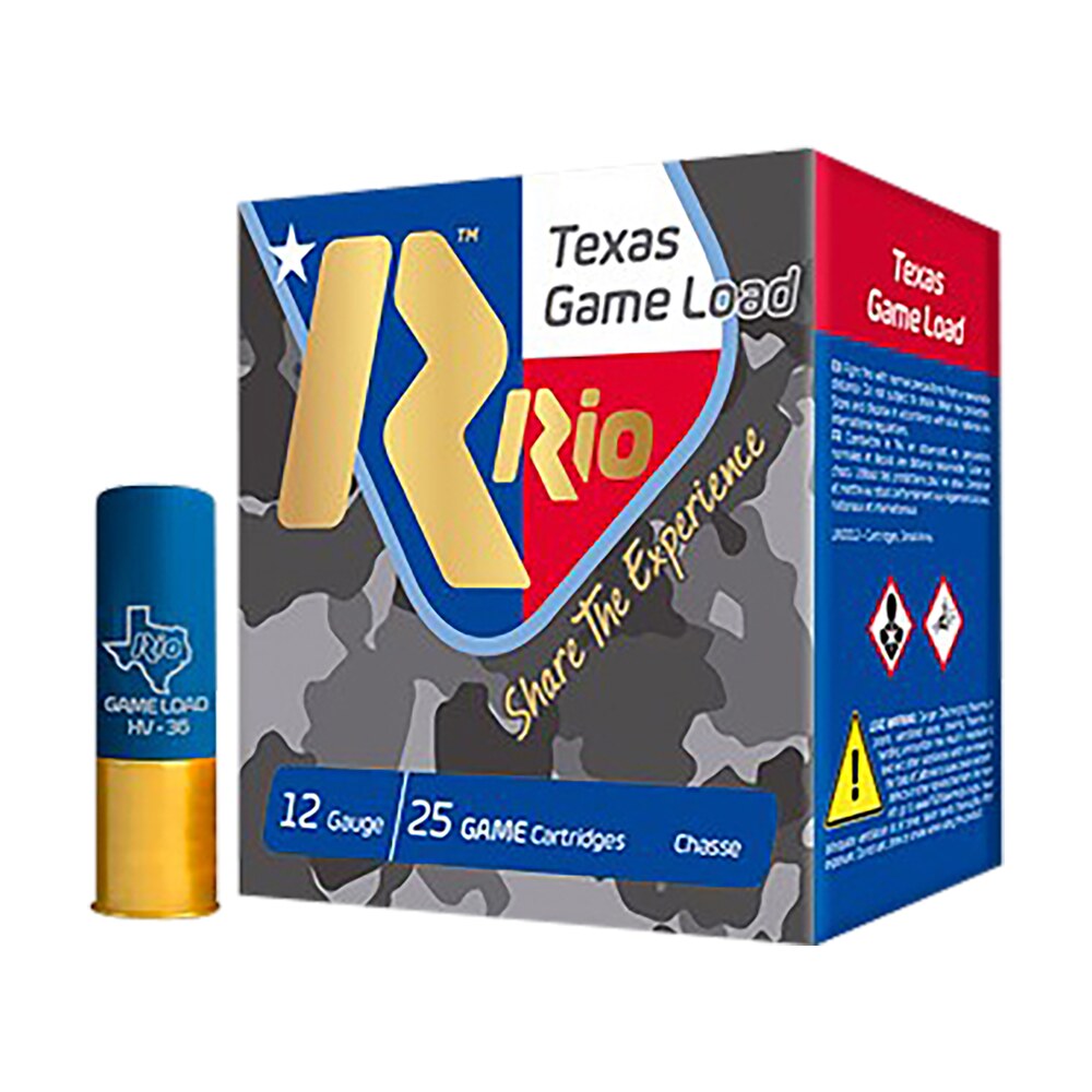 rio ammunition tghv368tx texas game load high velocity 12 gauge 2.75" 1 1/4 oz 8 shot 25 per box/ 10 case Rio Ammunition TGHV368TX Texas Game Load High Velocity 12 Gauge 2.75" 1 1/4 oz 8 Shot 25 Per Sports South item 158129