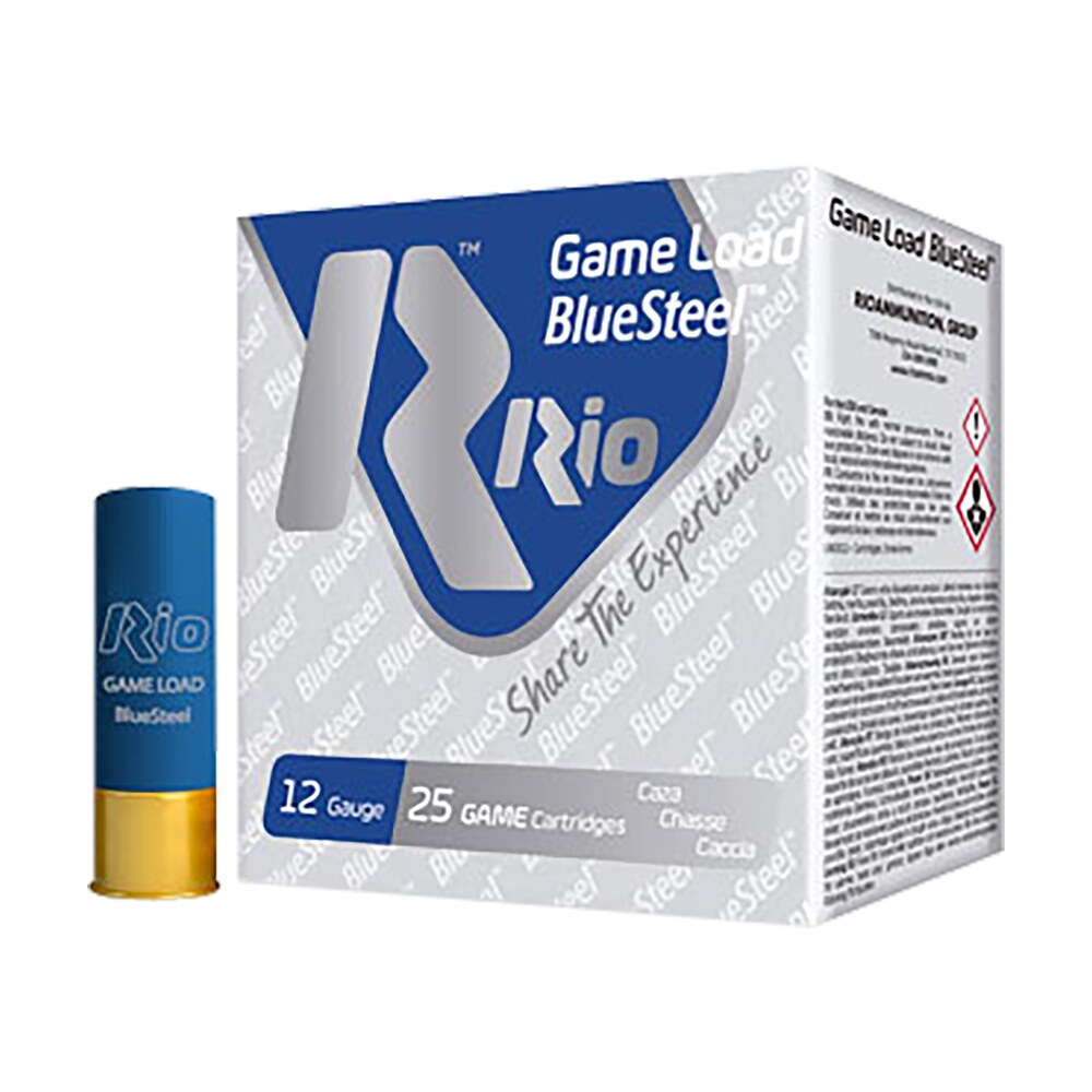 rio ammunition glbs327 game load bluesteel 12gauge 2.75" 1 1/8oz 7shot 25 per box/10 case Rio Ammunition GLBS327 Game Load BlueSteel 12Gauge 2.75" 1 1/8oz 7Shot 25 Per Box/10 Case Sports South item 158140