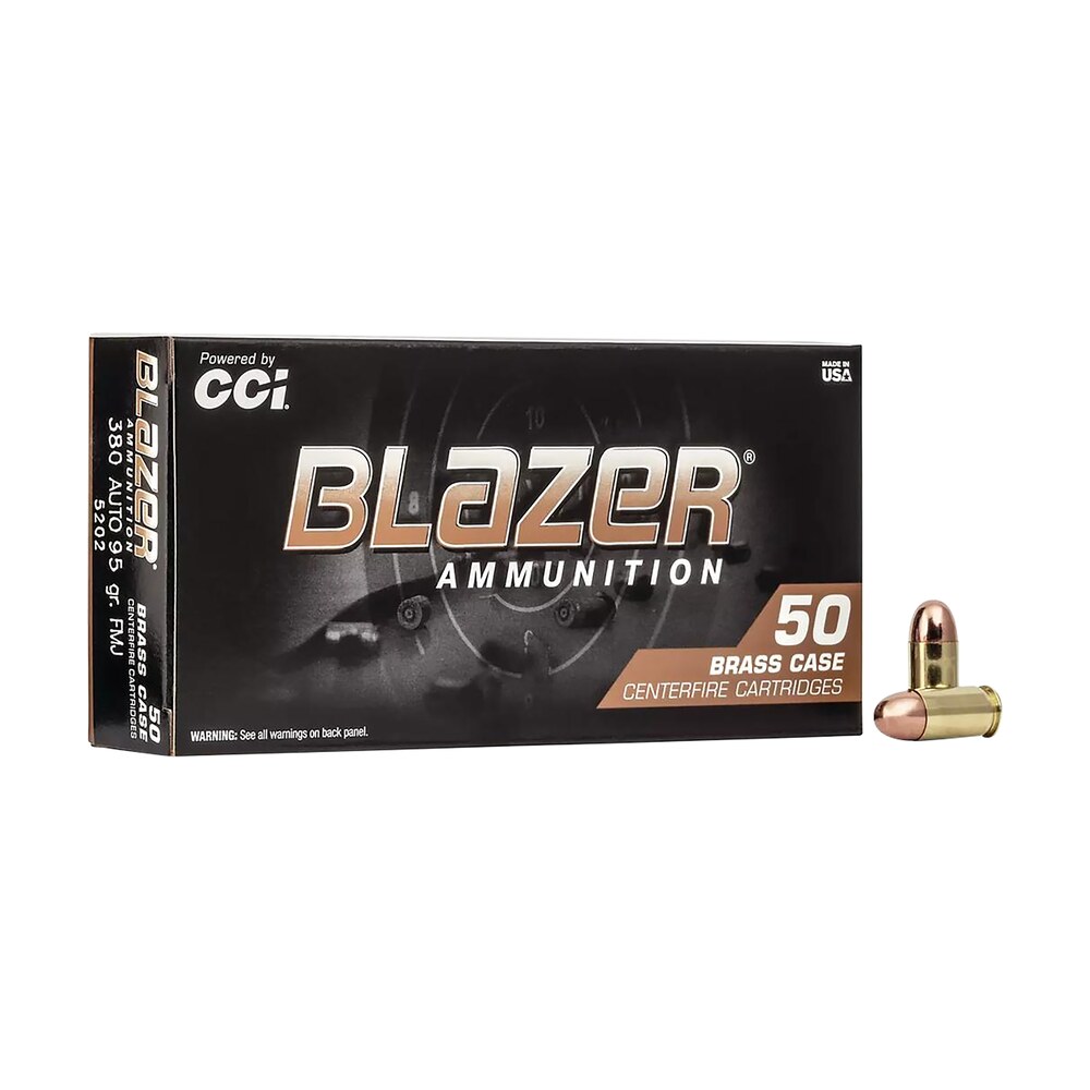 cci 5202 blazer brass handgun 380acp 95gr full metal jacket 50 per box/20 case CCI 5202 Blazer Brass Handgun 380ACP 95gr Full Metal Jacket 50 Per Box/20 Case Sports South item 15825