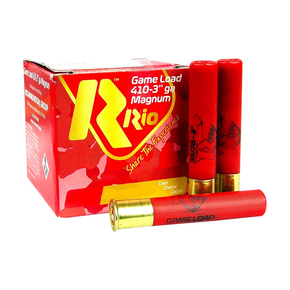 rio ammunition rchv3675 game load 410gauge 3" 7.5shot 25 per box/10 case Rio Ammunition RCHV3675 Game Load 410Gauge 3" 7.5Shot 25 Per Box/10 Case Sports South item 158312