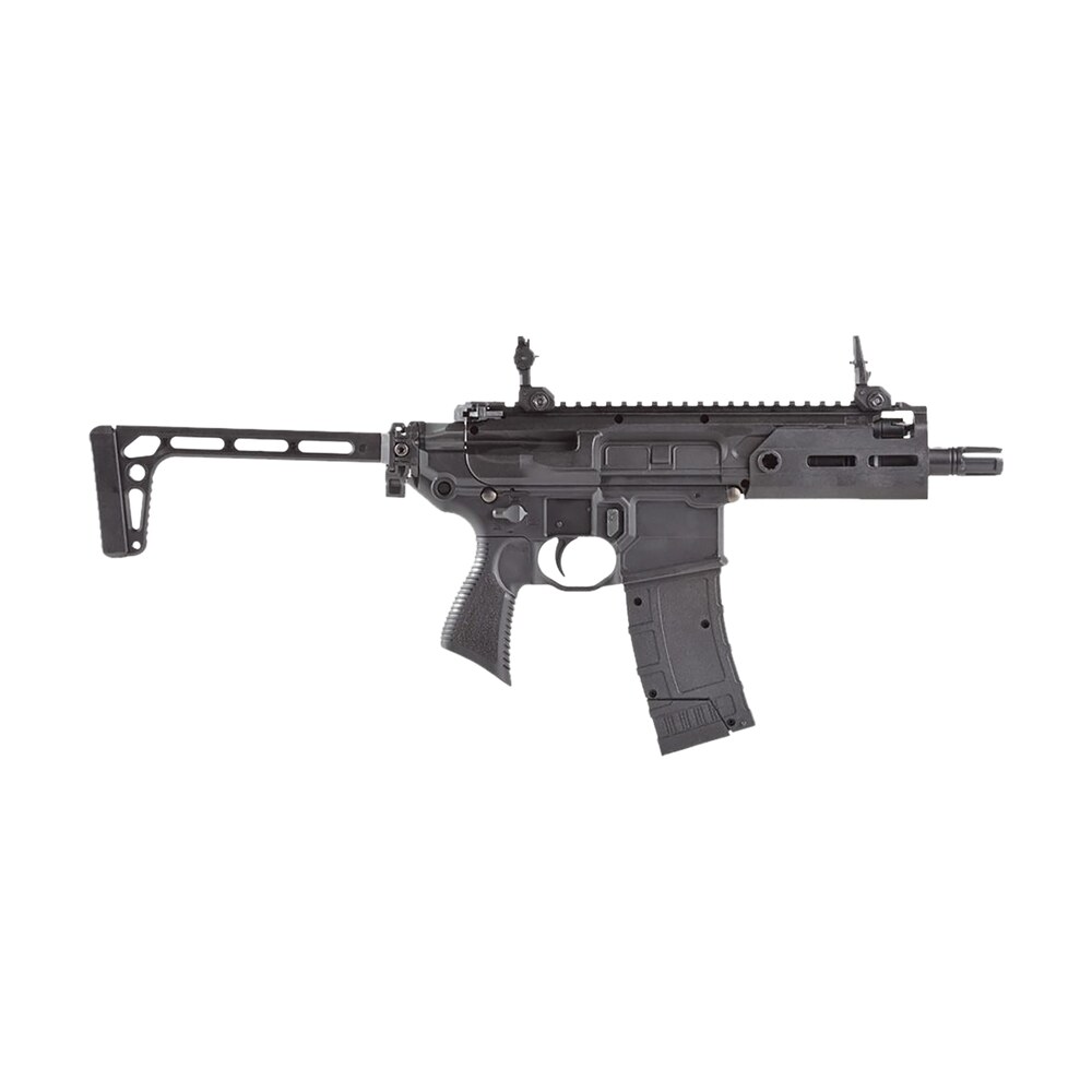 sig sauer airguns air rattler bb mcx rattler co2 177 4.5mm steel bb 30rd semi automatic 300 fps velocity, 3rd burst mode, m lok handguard, flip up sights, folding minimalist stock Sig Sauer Airguns AIR-RATTLER-BB MCX Rattler CO2 177 4.5mm Steel BB 30rd Semi-Automatic 300 FPS Sports South item 158370