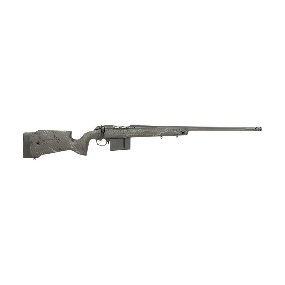 bergara rifles b14lm7513 b 14 crest 7mm prc 5+1 22" fluted/threaded, sniper gray cerakote barrel/rec, monte carlo carbon fiber stock with black & gray splatter, omni muzzle brake Bergara Rifles B14LM7513 B-14 Crest 7mm PRC 5+1 22" Fluted/Threaded, Sniper Gray Cerakote Sports South item 158466