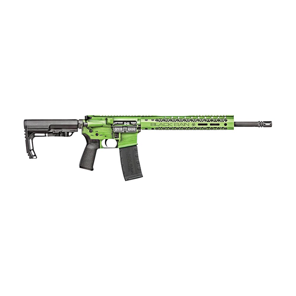 black rain ordnance brofusionzgb spec15 fusion 5.56x45mm nato 30+1 16", zombie green battleworn, 12" m lok, mft epg16 grip/minimalist stock Black Rain Ordnance BROFUSIONZGB Spec15 Fusion 5.56x45mm NATO 30+1 16", Zombie Green Sports South item 158557