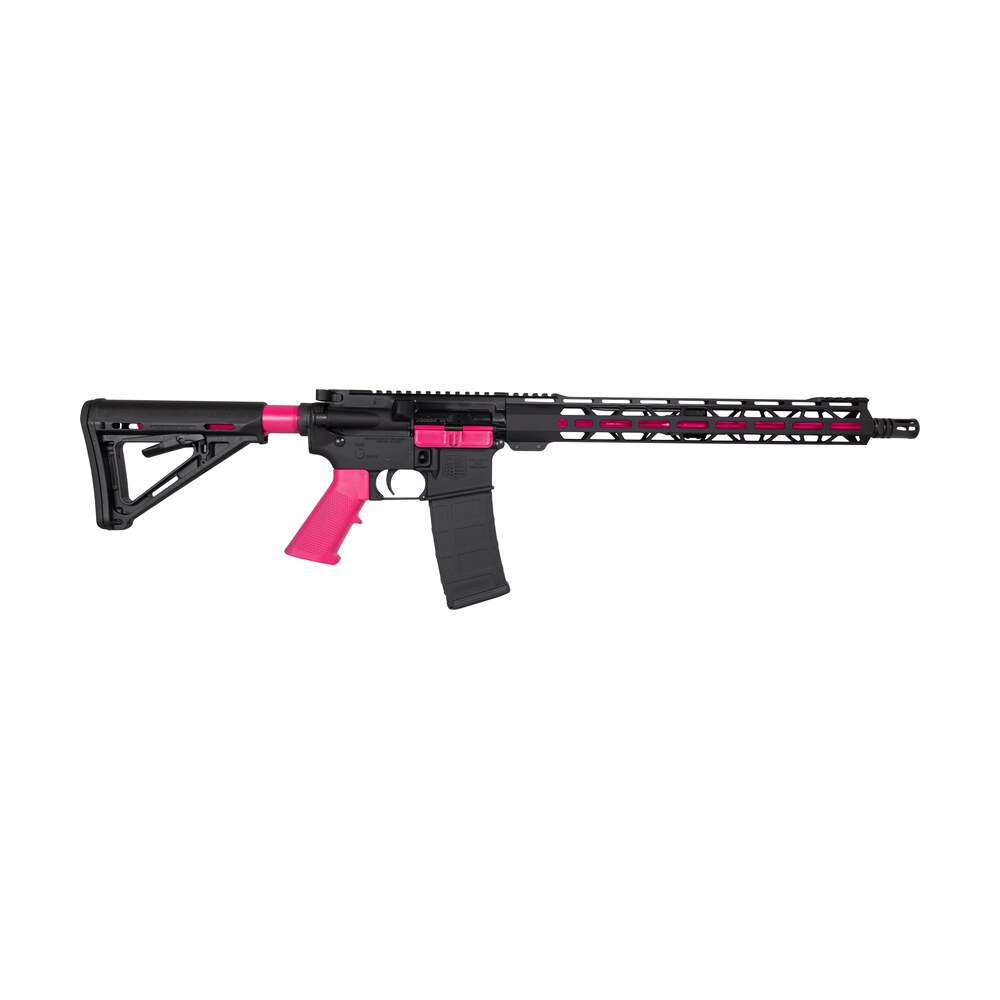 diamondback db175ak591 db15 5.56x45mm nato 16" 30+1, black with prison pink accents, carbon lower, 15" m lok handguard, magpul carbine stock, a2 grip Diamondback DB175AK591 DB15 5.56x45mm NATO 16" 30+1, Black Sports South item 158692