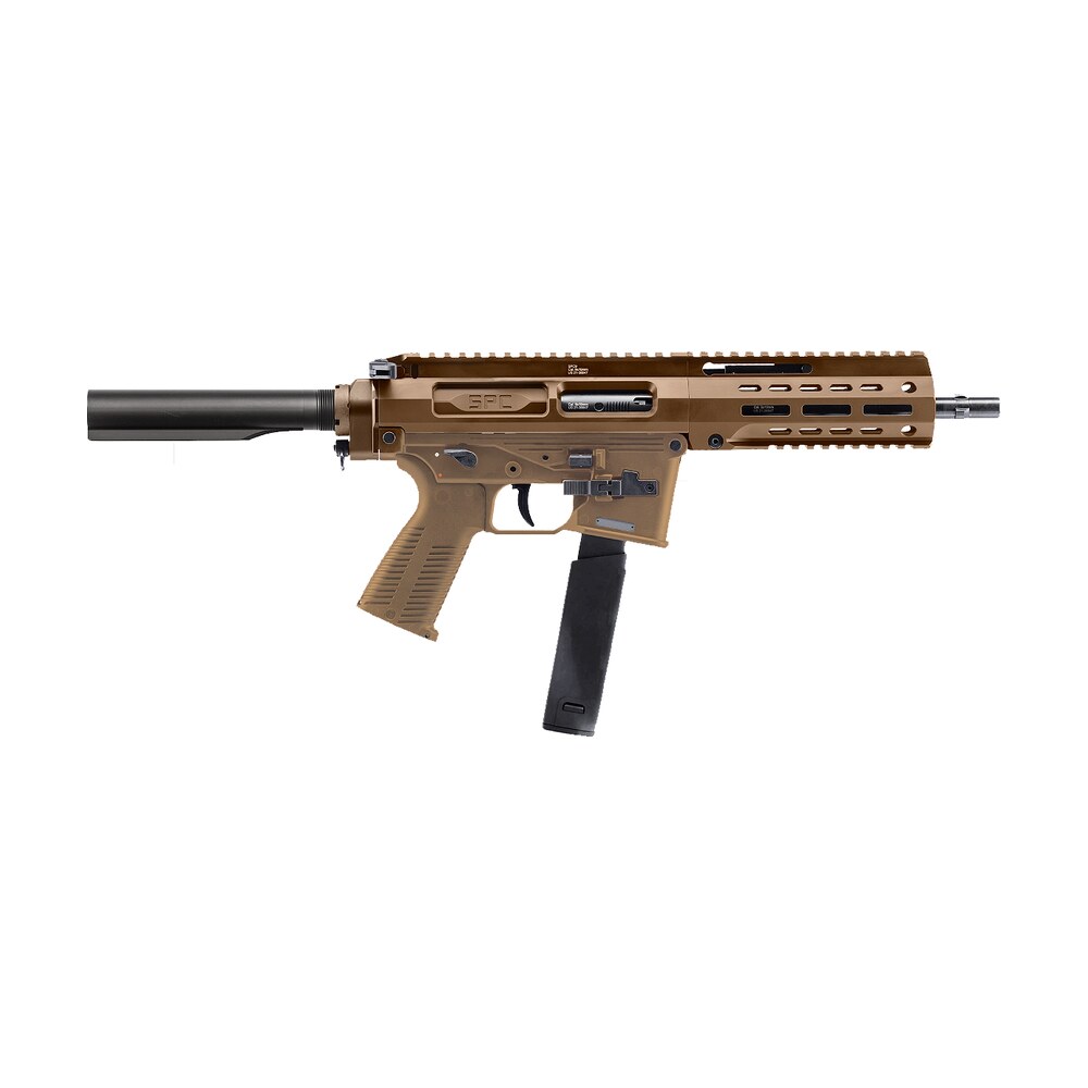 b&t firearms bt500167abct spc10 10mm auto 30+1 8.90", coyote brown, buffer tube brace, polymer grip, tri lug adapter (glock mag compatible) B&T Firearms BT500167ABCT SPC10 10mm Auto 30+1 8.90", Coyote Brown, Buffer Tube Brace, Sports South item 158983