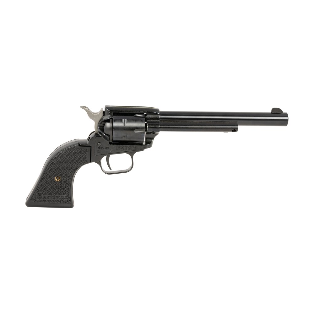 heritage mfg rr22b6pghol rough rider 22 lr 6 shot, 6.50" black oxide steel barrel, black oxide zinc alloy frame, black oxide cylinder, black polymer grip, exposed hammer Heritage Mfg RR22B6PGHOL Rough Rider 22 LR 6 Shot, 6.50" Black Oxide Steel Sports South item 159046
