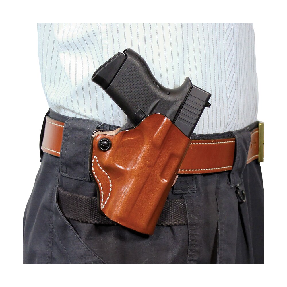 desantis gunhide 019ta9pz0 mini scabbard owb tan leather belt slide fits springfield hellcat osp right hand DeSantis Gunhide 019TA9PZ0 Mini Scabbard OWB Tan Leather Belt Slide Sports South item 159230