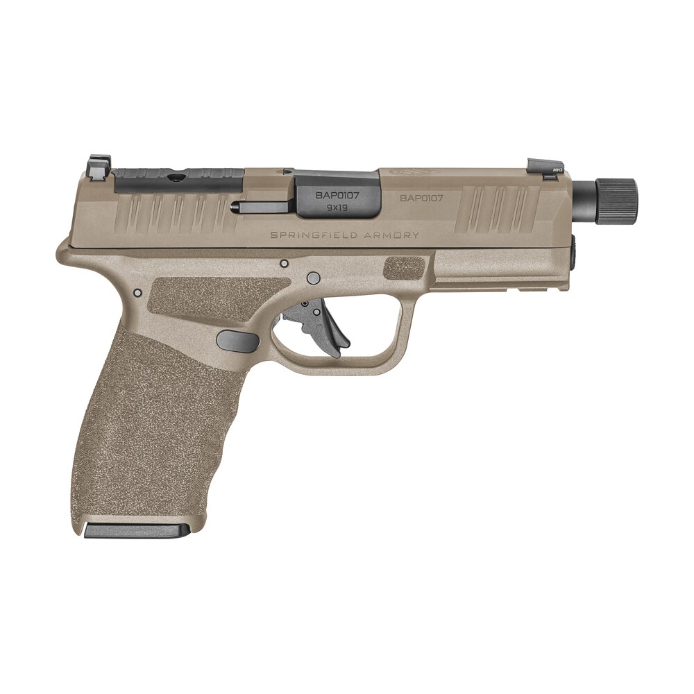 springfield armory hcp9449ftosp hellcat pro osp 9mm luger 17+1/15+1, 4.40" black melonite hammer forged threaded barrel, flat dark earth cerakote optic ready/serrated steel slide, flat dark earth w/bl Springfield Armory HCP9449FTOSP Hellcat Pro OSP 9mm Luger 17+1/15+1, 4.40" Black Melonite Sports South item 159393