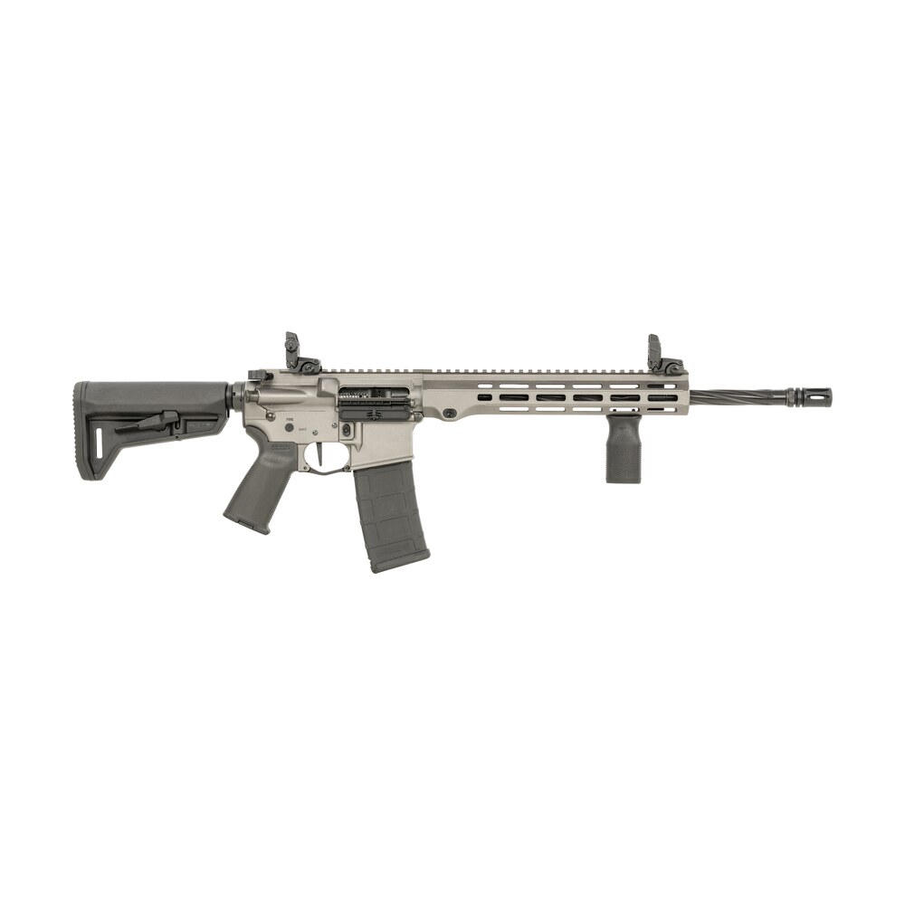 maxim defense mxm49734 md15 l 5.56x45mm nato 30+1 16" fluted barrel, sniper gray rec/m lok handguard, black magpul furniture, sl k stock, mbus sights, blackout defense flat trigger Maxim Defense MXM49734 MD15 L 5.56x45mm NATO 30+1 16" Fluted Sports South item 159405