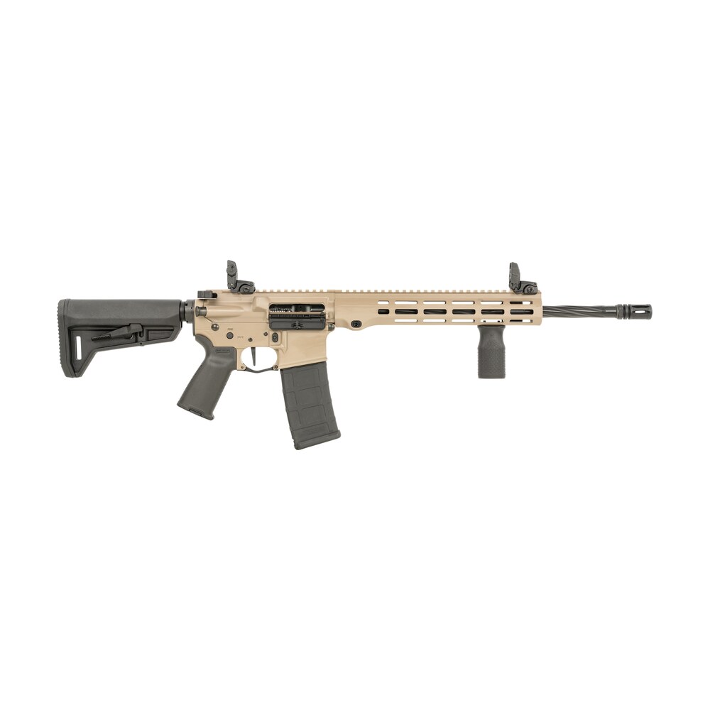 maxim defense mxm49735 md15 l 5.56x45mm nato 30+1 16" fluted barrel, fde rec/m lok handguard, black magpul furniture, sl k stock, mbus sights, blackout defense flat trigger Maxim Defense MXM49735 MD15 L 5.56x45mm NATO 30+1 16" Fluted Sports South item 159406