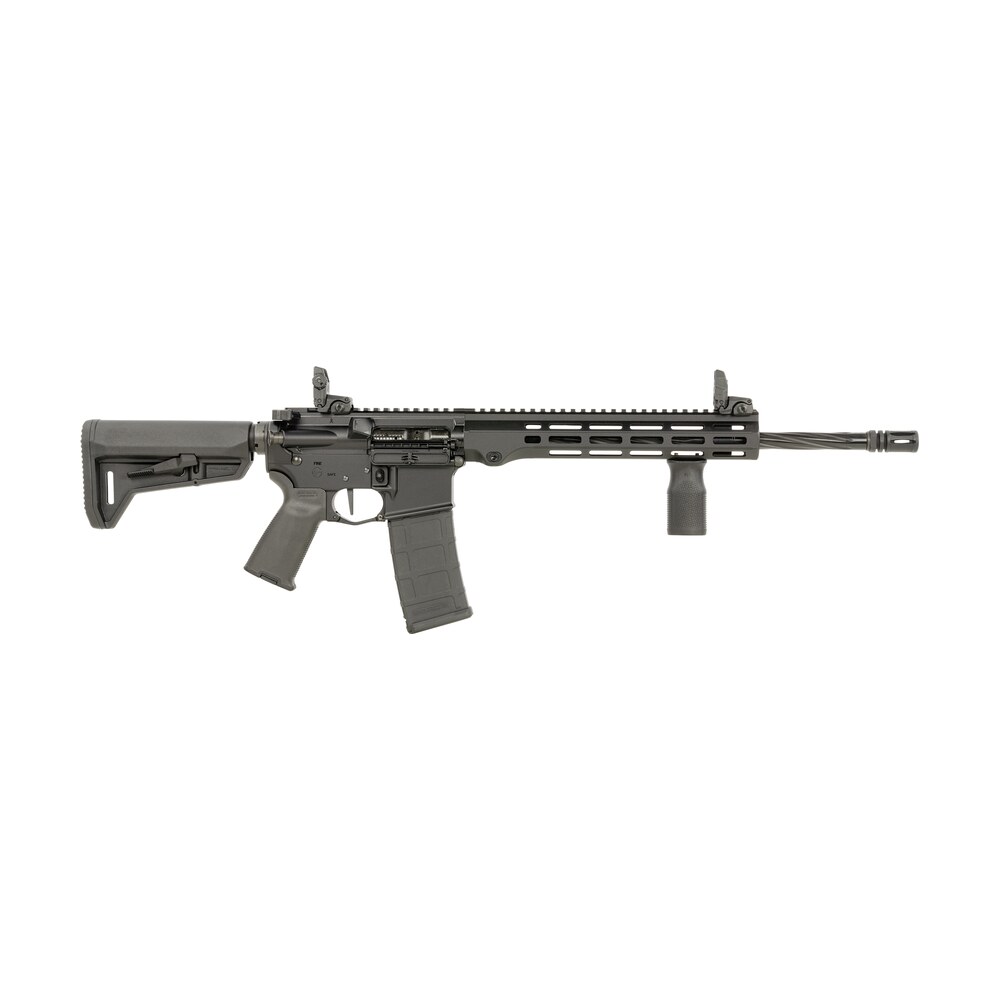 maxim defense mxm49737 md15 l 5.56x45mm nato 30+1 16" fluted barrel, black, m lok handguard, magpul furniture, sl k stock, mbus sights, blackout defense flat trigger Maxim Defense MXM49737 MD15 L 5.56x45mm NATO 30+1 16" Fluted Sports South item 159408
