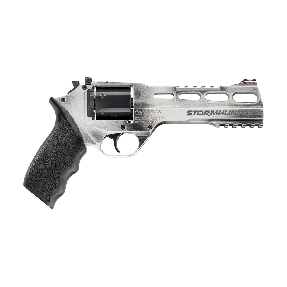 chiappa firearms 340334 rhino 60ds limited edition 357 mag 6 shot 6" stormhunter (white) steel vent rib barrel, cylinder & aluminum frame, black walnut grip, hammer safety Chiappa Firearms 340334 Rhino 60DS Limited Edition 357 Mag 6 Shot 6" Stormhunter (White) Steel Sports South item 159577