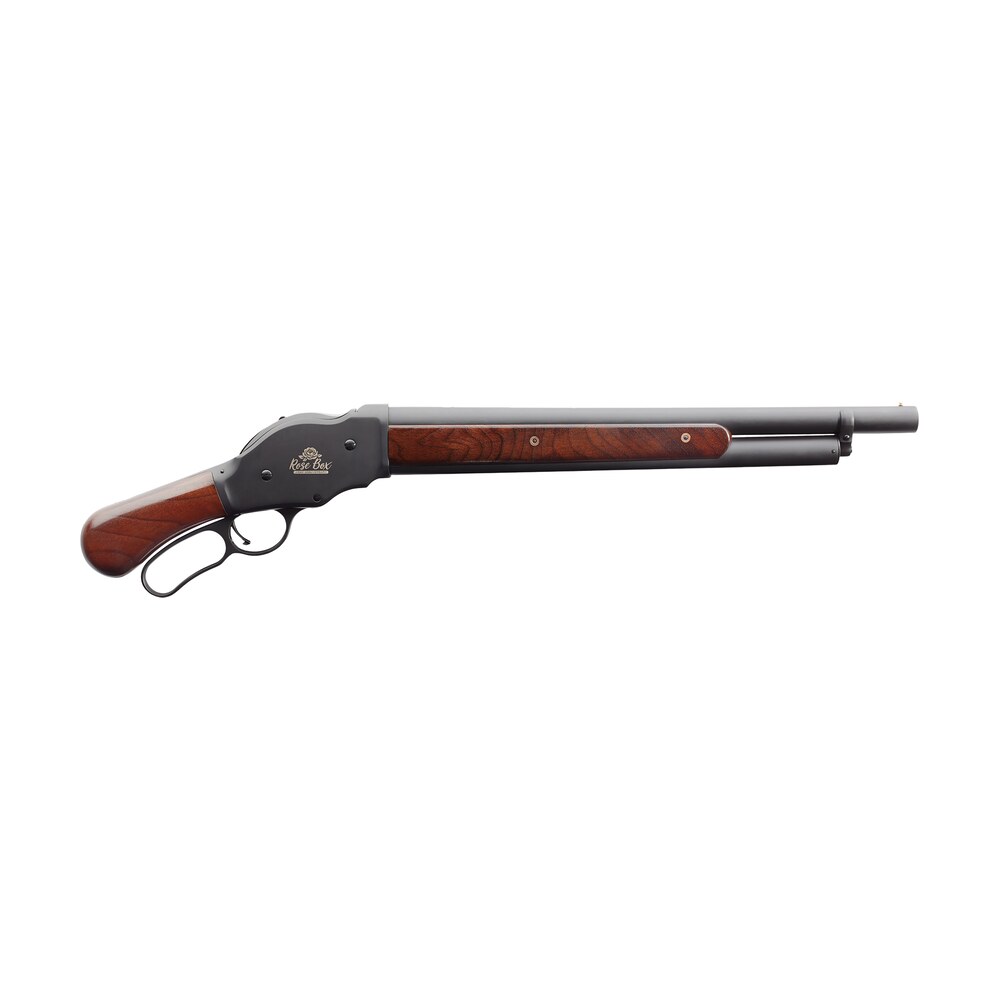 chiappa firearms 930377 1887 rose box bootleg 12 gauge 5+1 2.75" 18.50", black barrel/engraved rec, oiled walnut furniture with pistol grip, bead sight Chiappa Firearms 930377 1887 Rose Box Bootleg 12 Gauge 5+1 2.75" 18.50", Black Barrel/Engraved Sports South item 159584