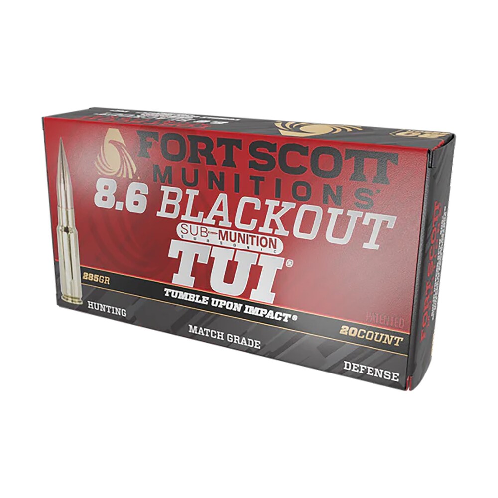 fort scott munitions 86blk285scv2ss tumble upon impact (tui) 8.6blackout 285gr solid copper spun 20 per box/10 case Fort Scott Munitions 86BLK285SCV2SS Tumble Upon Impact (TUI) 8.6Blackout 285gr Solid Copper Sports South item 159664