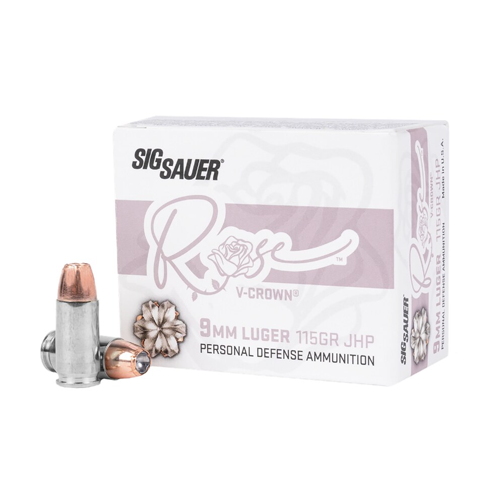 sig sauer e9mma1rose20 rose 9mm luger 115gr v crown jacketed hollow point 20 per box/10 case Sig Sauer E9MMA1ROSE20 Rose 9mm Luger 115gr V-Crown Jacketed Hollow Point 20 Per Box/10 Case Sports South item 159696