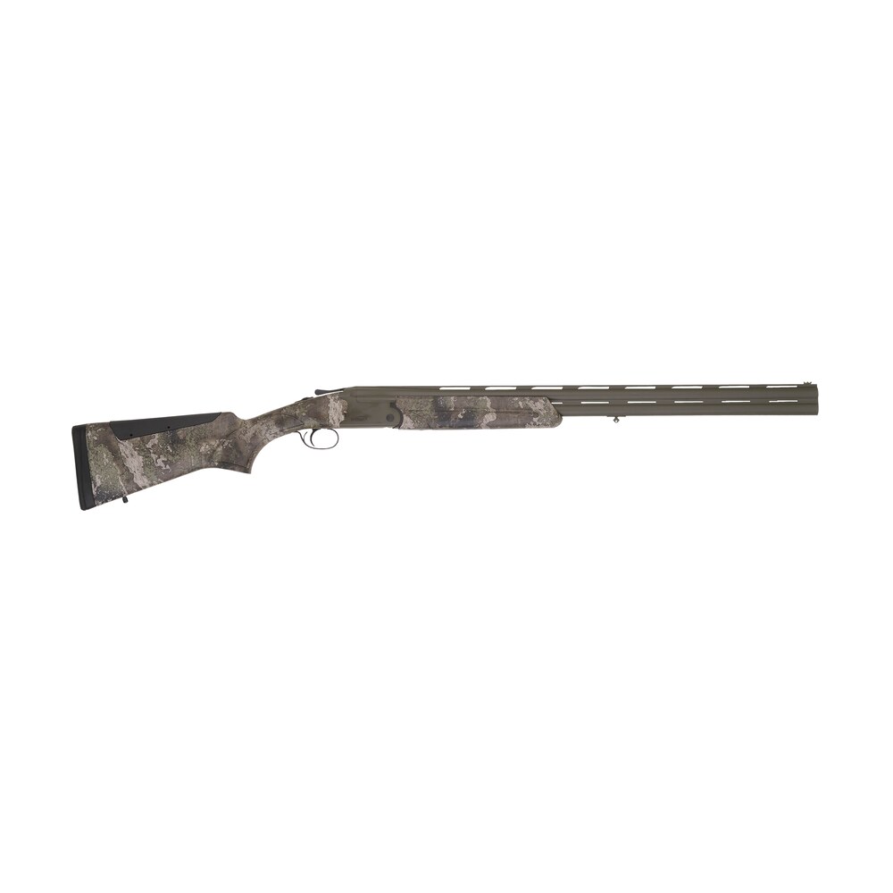 tristar 35223 hunter mag ii full size 12 gauge break open 3.50" 2rd 28" od green over/under vent rib barrel, od green steel receiver, fixed truetimber strata synthetic stock, right hand TriStar 35223 Hunter Mag II Full Size 12 Gauge Break Open 3.50" 2rd 28" OD Green Over/Under Sports South item 159782