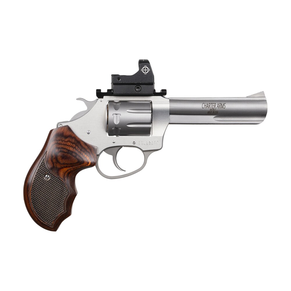 charter arms 72245 target pathfinder 22 lr 8 shot, 4.20" anodized stainless steel barrel & cylinder, stainless aluminum frame, rosewood grip, sightmark micro optic Charter Arms 72245 Target Pathfinder 22 LR 8 Shot, 4.20" Anodized Stainless Steel Barrel & Sports South item 159978