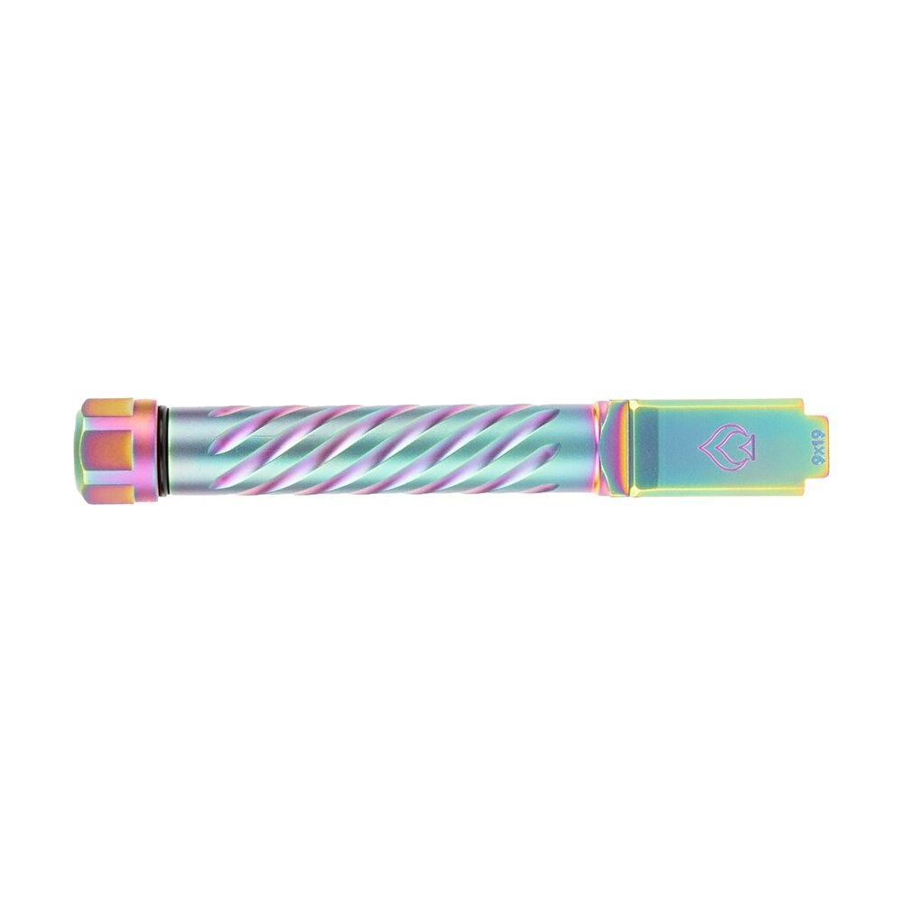 ballistic advantage bapsg195t3w premium series 9mm luger fits glock 19 gen 3 5 spiral fluted threaded iridescent pvd stainless steel Ballistic Advantage BAPSG195T3W Premium Series 9mm Luger Sports South item 160226