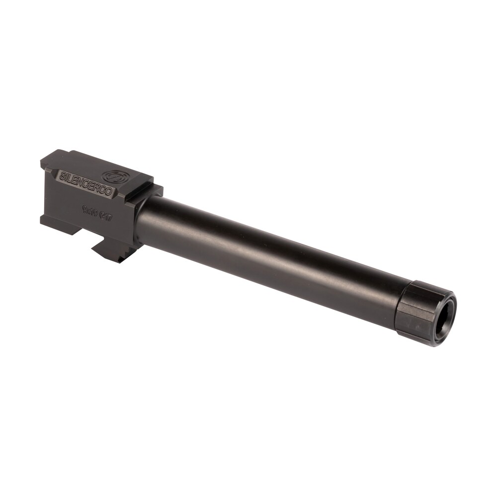 silencerco ac864 glock 9mm luger 5" threaded black nitride stainless steel, fits glock 17 gen1 4 SilencerCo AC864 Glock 9mm Luger 5" Threaded Black Nitride Stainless Steel, Sports South item 160246