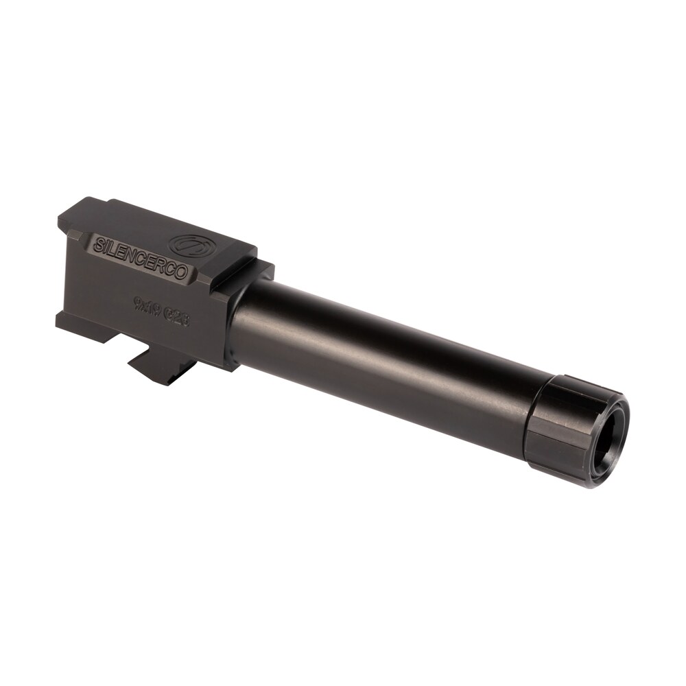 silencerco ac1329 glock 9mm luger 3.70" threaded black nitride stainless steel, fits glock 26 gen1 5 SilencerCo AC1329 Glock 9mm Luger 3.70" Threaded Black Nitride Stainless Steel, Sports South item 160259