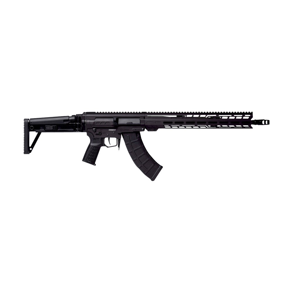 cmmg 86ad60bab dissent mk47 7.62x39mm 30+1 (2) 16.10", black armor, side charging handle rec, 15" m lok handguard, side folding stock, zeroed grip, muzzle brake, 60/90 ambi safety, adj. gas block CMMG 86AD60BAB Dissent MK47 7.62x39mm 30+1 (2) 16.10", Black Armor, Side Charging Handle Rec, Sports South item 160297