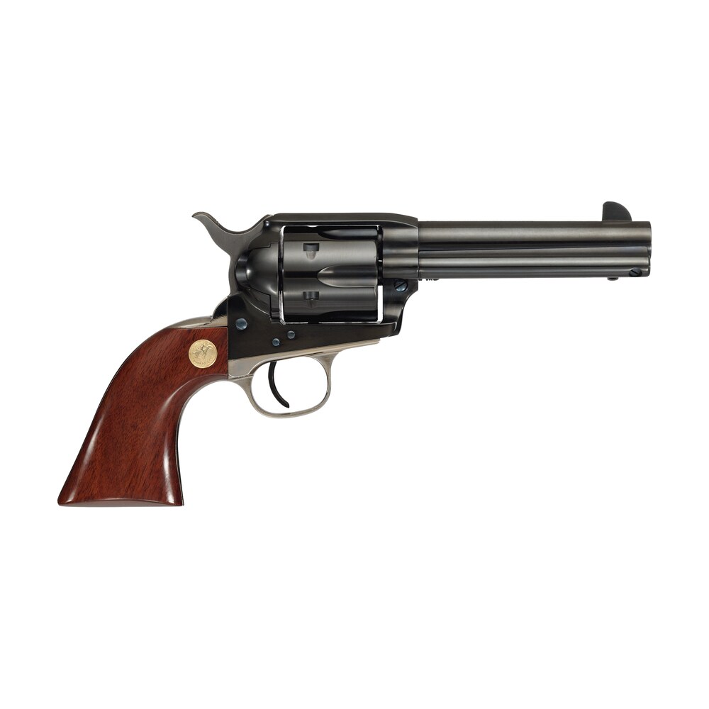 cimarron mp400b1401 pistoleer 357 mag 6 shot 4.75" blued rifled steel barrel & cylinder, blued steel frame w/nickel backstrap & triggerguard, walnut grip, exposed hammer Cimarron MP400B1401 Pistoleer 357 Mag 6 Shot 4.75" Blued Rifled Steel Barrel & Cylinder, Sports South item 160545