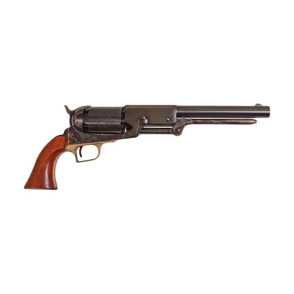 cimarron ca020 1847 walker dragoon .44 cal 5 shot, 9" blued octagon/round steel w/engraving barrel, blued engraved cylinder, color case hardened steel frame w/slim walnut grip Cimarron CA020 1847 Walker Dragoon .44 Cal 5 Shot, 9" Blued Octagon/Round Steel Sports South item 160548