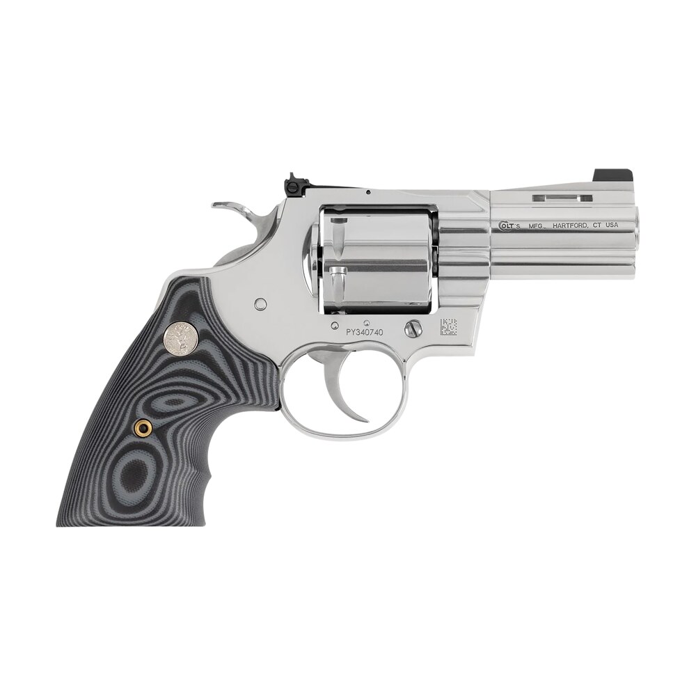 colt mfg pythonsp3ns python combat elite 357 mag/38 special 6 shot 3" stainless steel recessed target crown vent rib barrel, cylinder & frame, black g10 grip w/colt medallion, exposed hammer Colt Mfg PYTHONSP3NS Python Combat Elite 357 Mag/38 Special 6 Shot 3" Stainless Steel Recessed Sports South item 160687