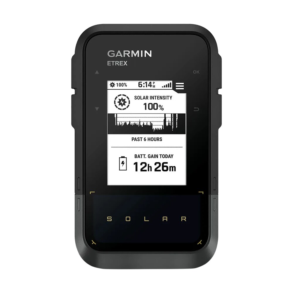 garmin 0100278200 etrex solar gps/smart features, 28mb memory black 2.20" transflective/monochrome display, compatible w/garmin explore app Garmin 0100278200 eTrex Solar GPS/Smart Features, 28MB Memory Black 2.20" Sports South item 160809