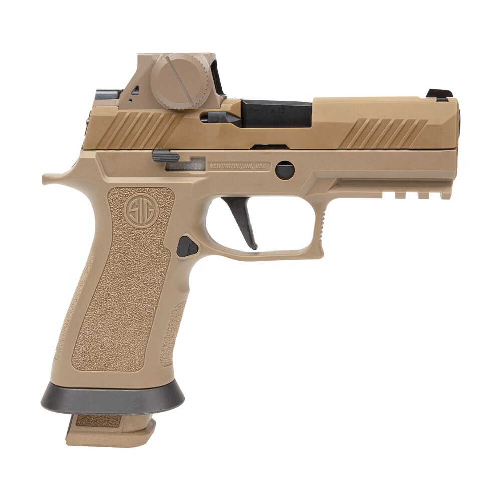 sig sauer m18x9rx m18x w/optic carry frame 9mm luger 21+1 3.90" black barrel coyote pvd optic ready/serrated stainless steel slide & polymer frame w/beavertail & picatinny rail, sig romeom17 Sig Sauer M18X9RX M18X Sports South item 160863