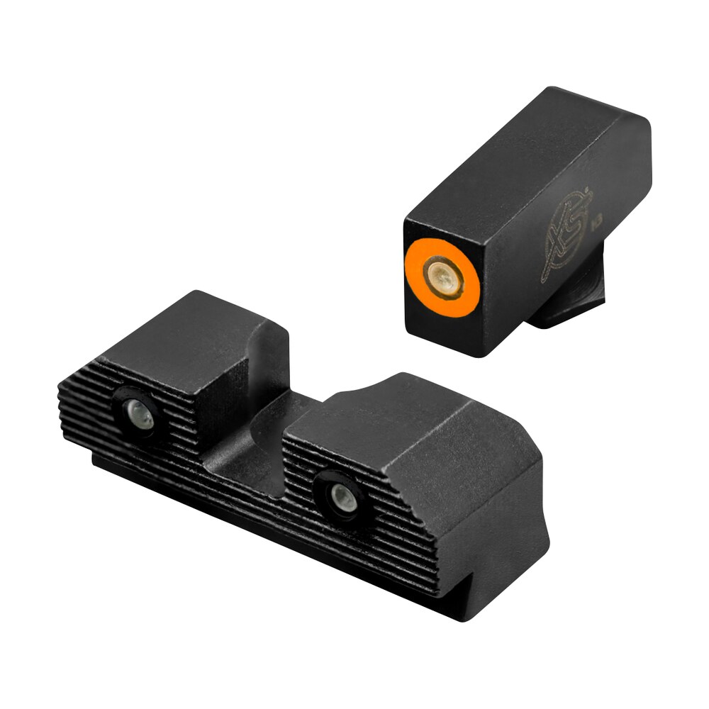 xs sights glr201p6n r3d 2.0 night sights fits glock black | green tritium orange outline front sight green tritium rear sight XS Sights GLR201P6N R3D 2.0 Night Sights Sports South item 160888