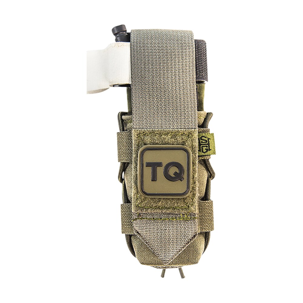 high speed gear 11tq00od taco tourniquet pouch, od green nylon with velcro closure, fits molle, compatible with most windlass style tourniquets, includes tq patch High Speed Gear 11TQ00OD TACO Tourniquet Pouch, OD Green Nylon Sports South item 160926