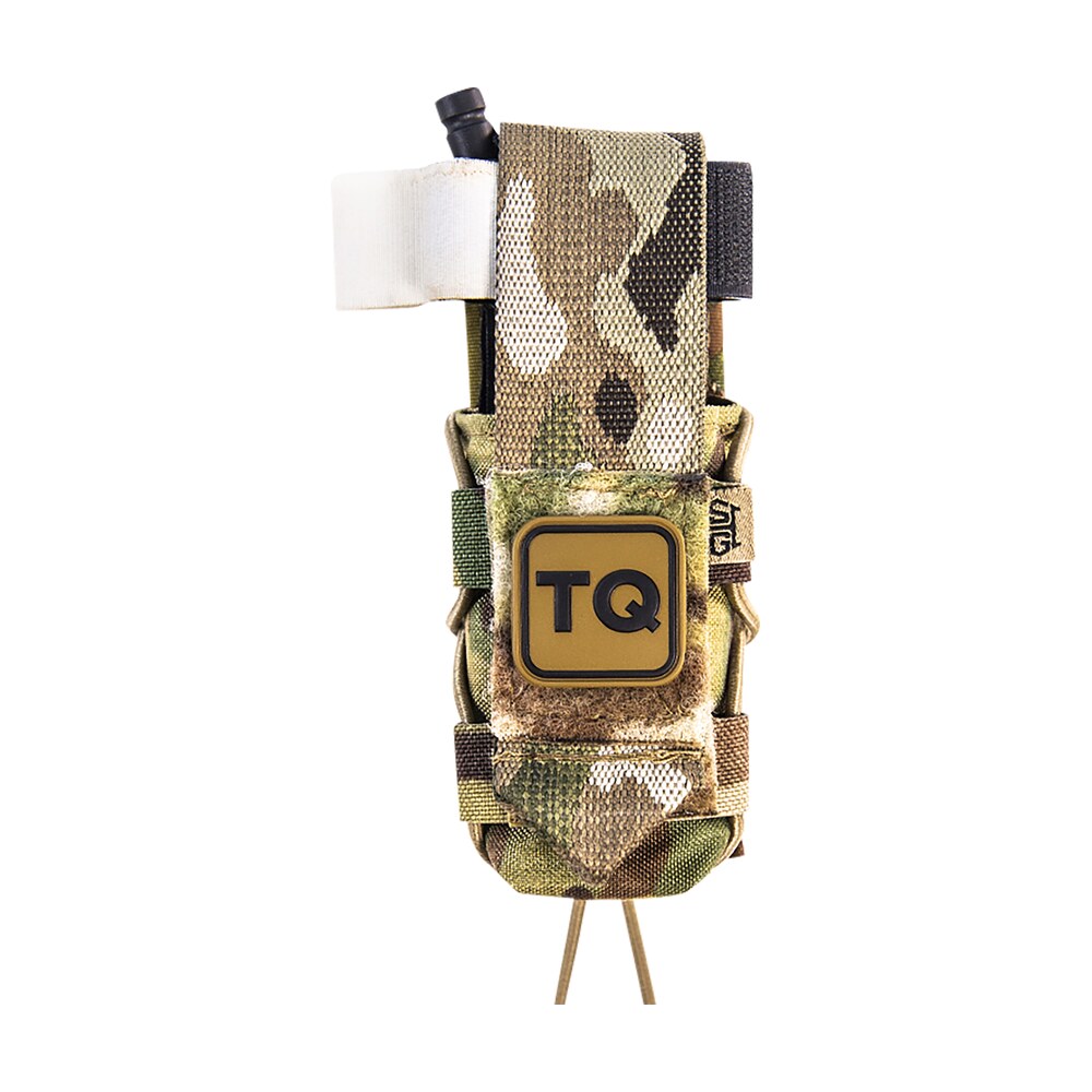 high speed gear 11tq00mc taco tourniquet pouch, multi cam nylon with velcro closure, fits molle, compatible with most windlass style tourniquets, includes tq patch High Speed Gear 11TQ00MC TACO Tourniquet Pouch, Multi-Cam Nylon Sports South item 160927